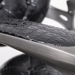 Black baroque barber chair